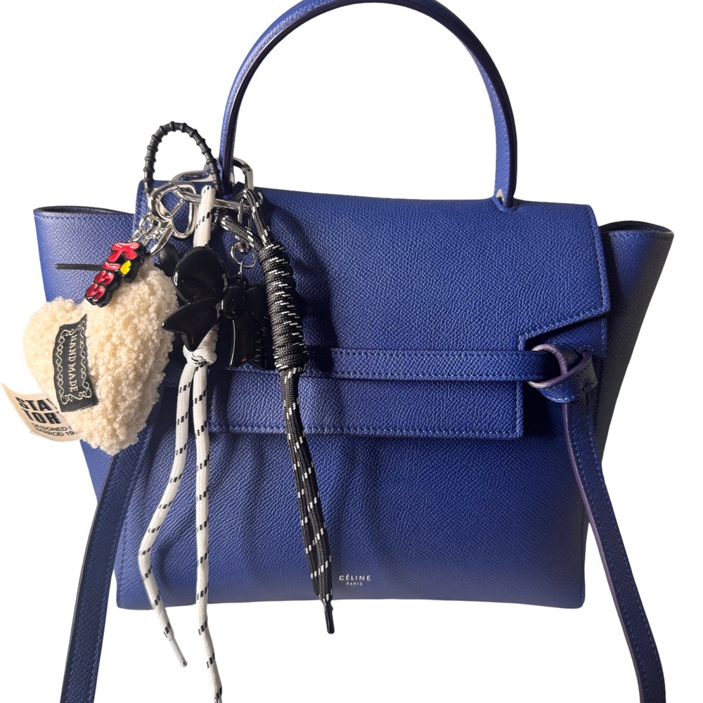 Chic Heart Bow Bag Charm with Braided Strap (bag charms only)